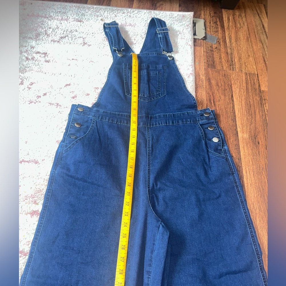 Women's Blue Denim Jumpsuit - Picture 5 of 13